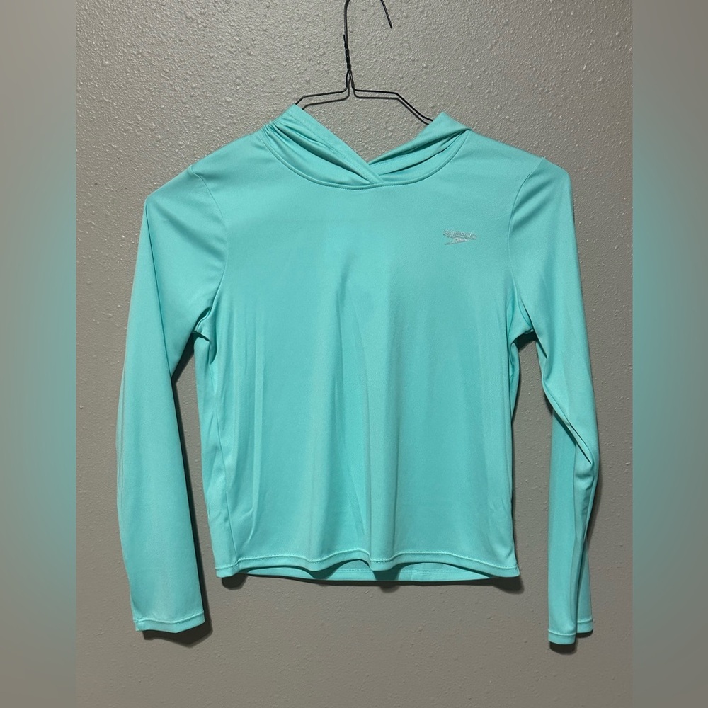 SPEEDO UPF 50+ Girls' Block The Burn Long Sleeve Purple Color Swim Shirt  L